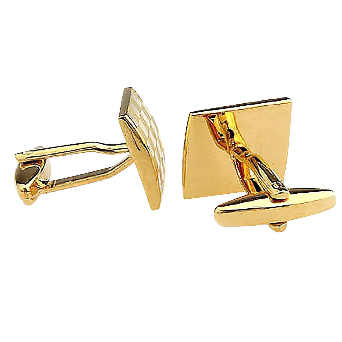 Peora Gold Plated Cufflinks Set Stylish Accessories for Men & Boys Wedding Business Gift (PX9CL102G)