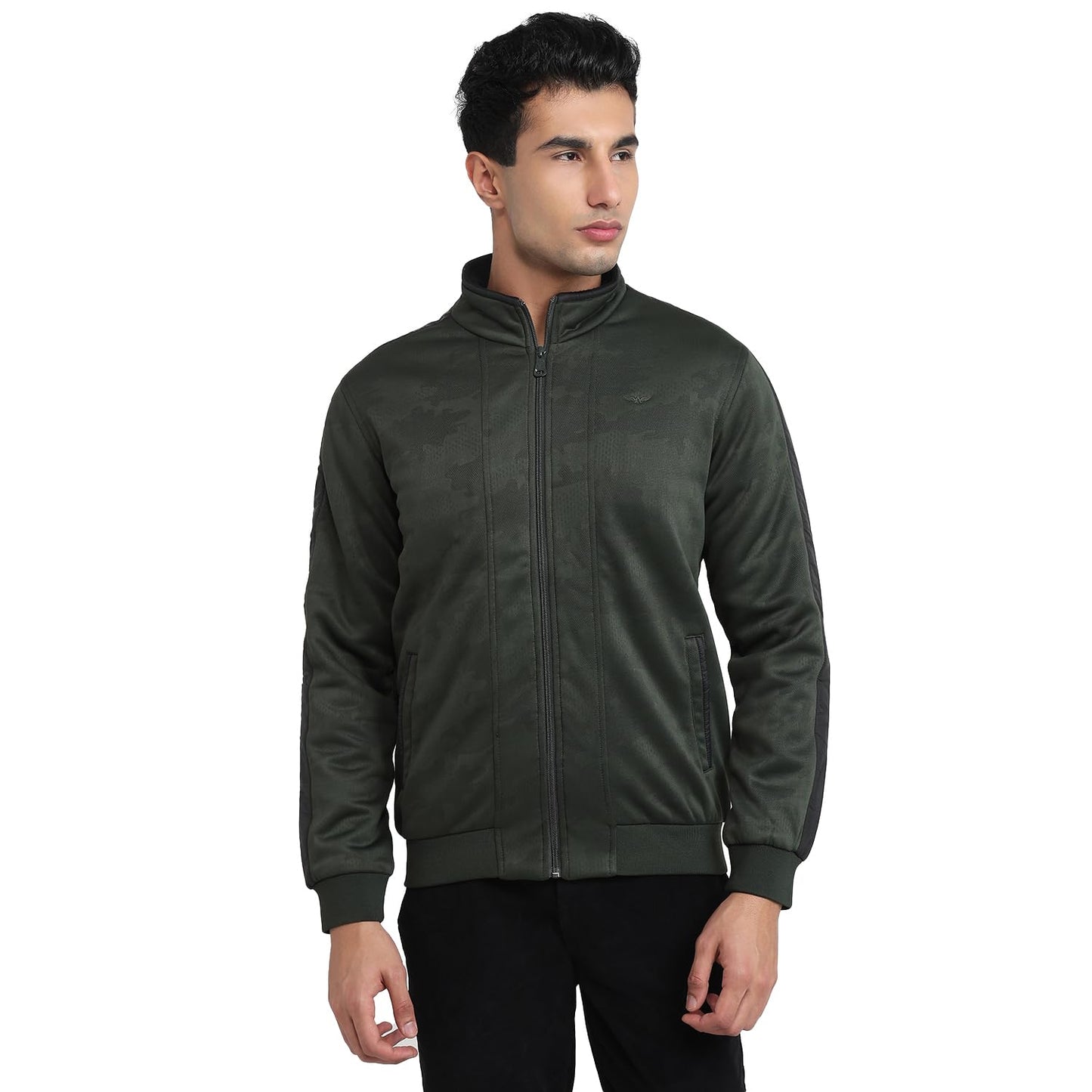 Park Avenue Men Regular Fit Solid Pattern Pure Polyester Turtle Neck Full Sleeve Casual Outer Wear