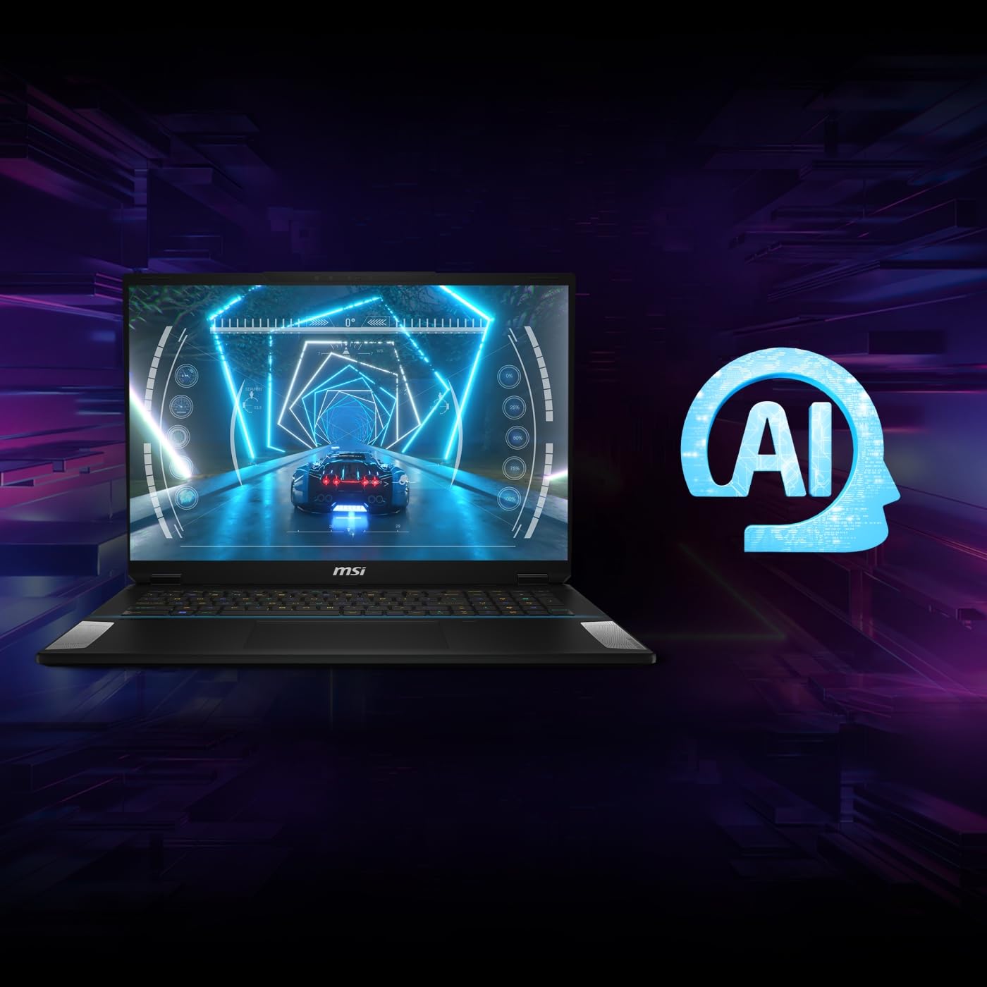 MSI Stealth 18 AI Studio,Intel 1st. Gen Ultra 9 185H,Built-in AI,46CM 16:10 UHD+ MiniLED120Hz Gaming Laptop(32GB/2TB NVMe SSD/Windows 11 Home/NVIDIA GeForce RTX 4090/Midnight Black/2.89Kg),A1VIG-022IN