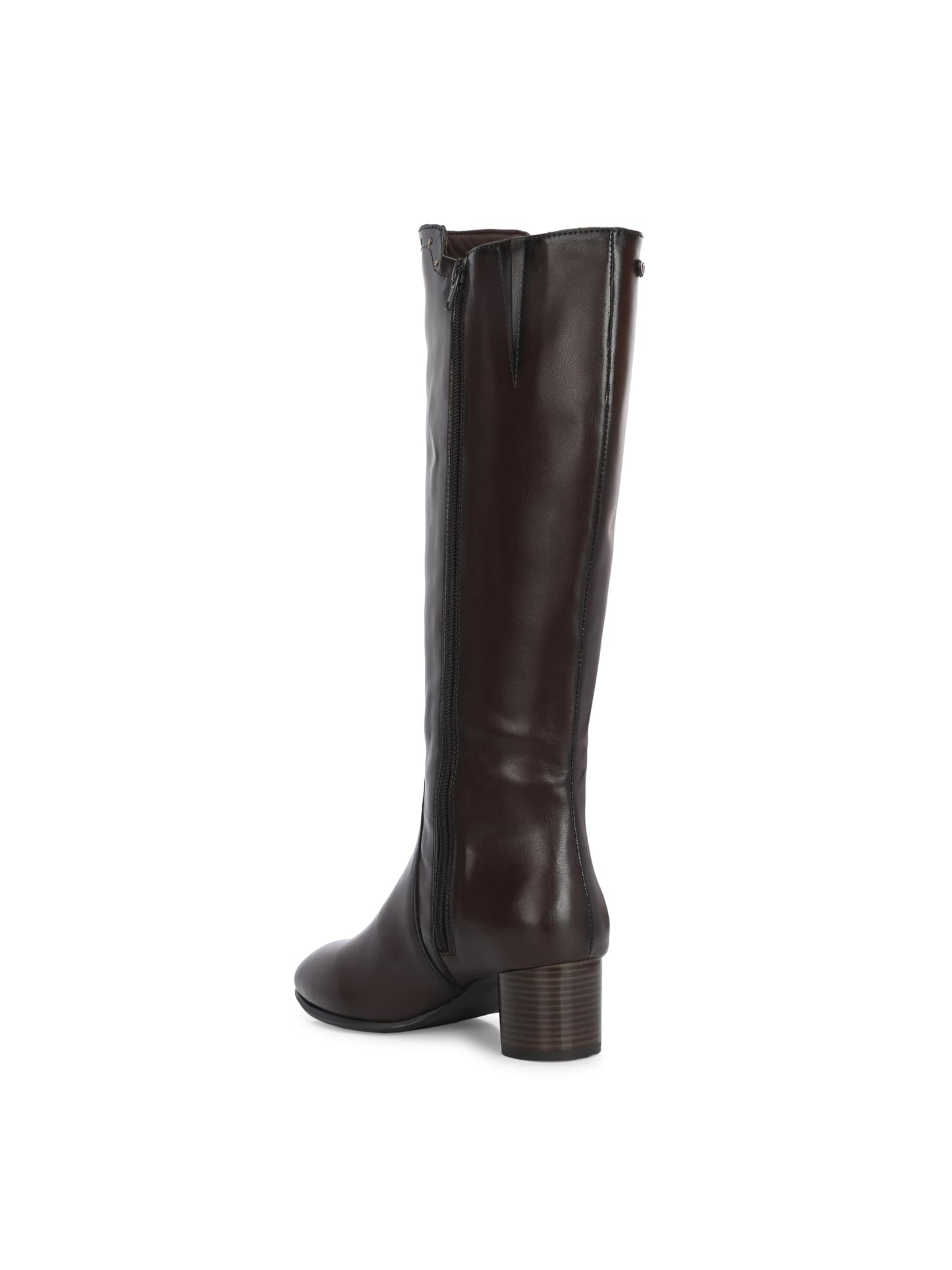 Delize Brown women Mid Heel Knee Boots 62202-36