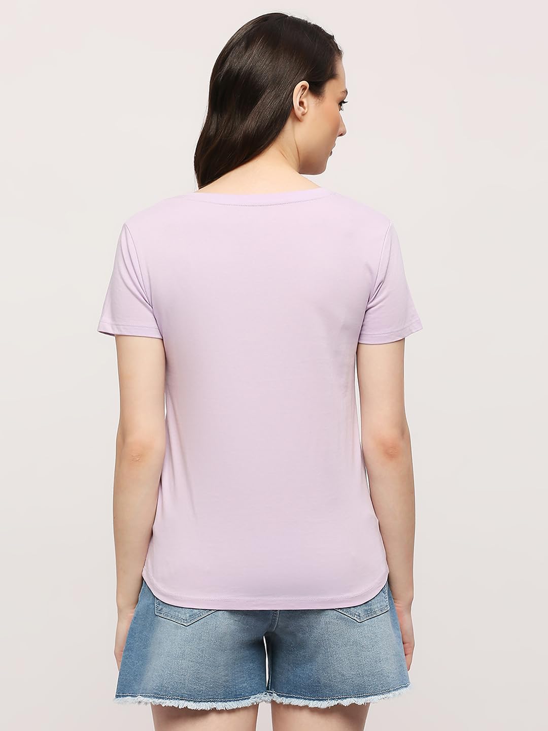 Pepe Jeans Women's Regular Fit Foil Printed T-Shirts