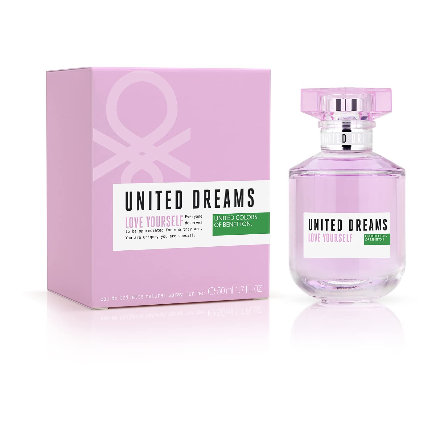 United Colors Of Benetton United Dreams Love Yourself Eau De Toilette For Women - 50 ml, Floral, Fruity EDT