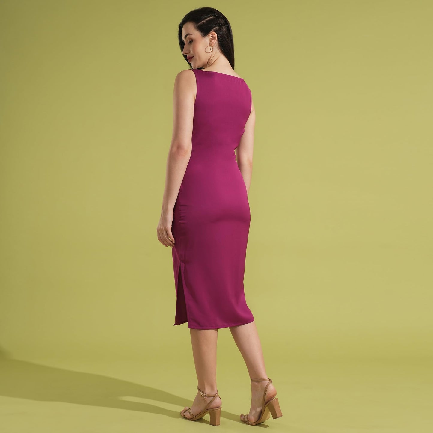 Globus Women Dresses (GS567227_Burgundy_S)