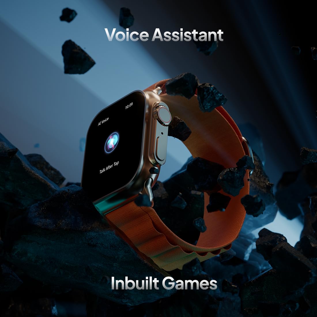 Fire-Boltt Newly Launched Gladiator + 1.96” AMOLED Display Luxury Smartwatch, Rotating Crown, 115+ Sports Modes & Bluetooth Calling, AI Voice Assistant, Gaming