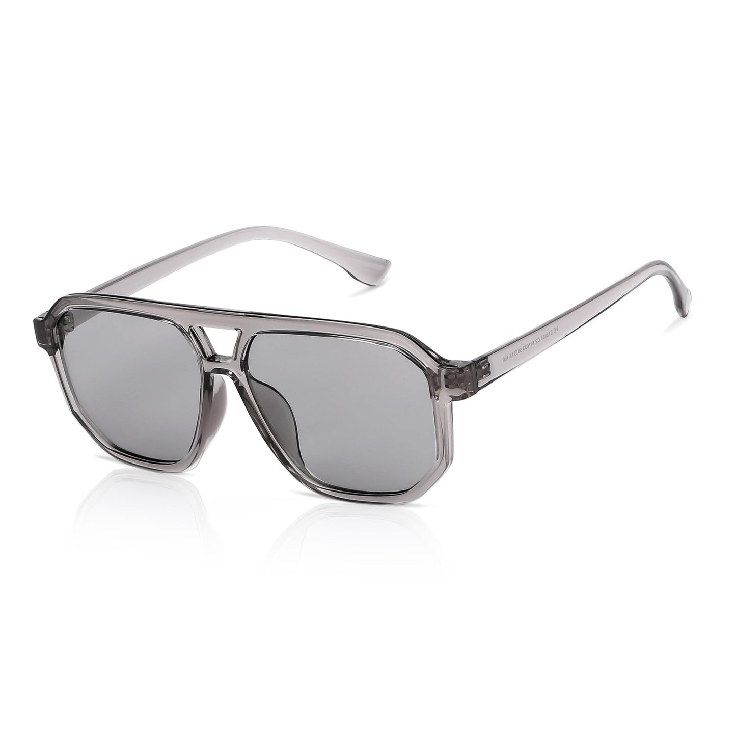 Vincent Chase by Lenskart | Grey Hexagonal Stylish Sunglasses | UV Protected | For Men & Women | Large | VC S13833