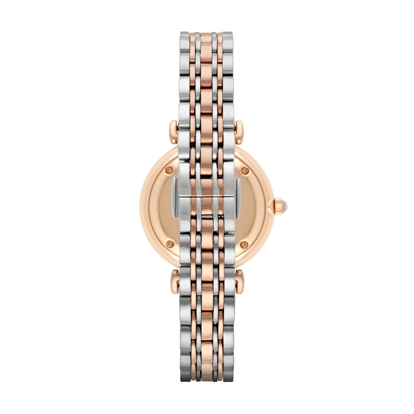 Emporio Armani Stainless Steel Gianni T-Bar Analog White Dial Women Watch - Ar1926, Multi-Color Band