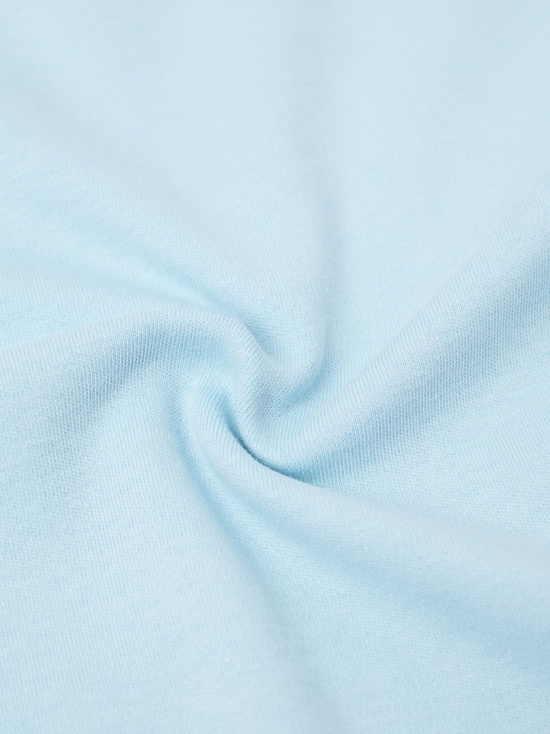 The Souled Store Super-Oversized Tee: Storm Sky Men and Boys Short Sleeves Round Neck Light Blue Solid Embossed Logo Drop Shoulder Casual Streetwear Super Oversized T-Shirts