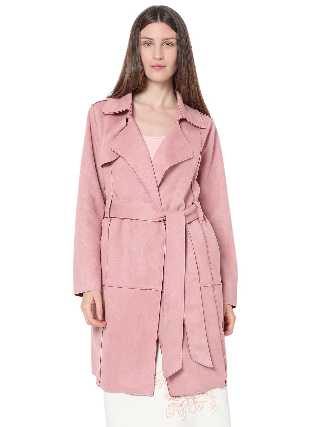 VERO MODA Womens Relaxed Fit Pink Coat