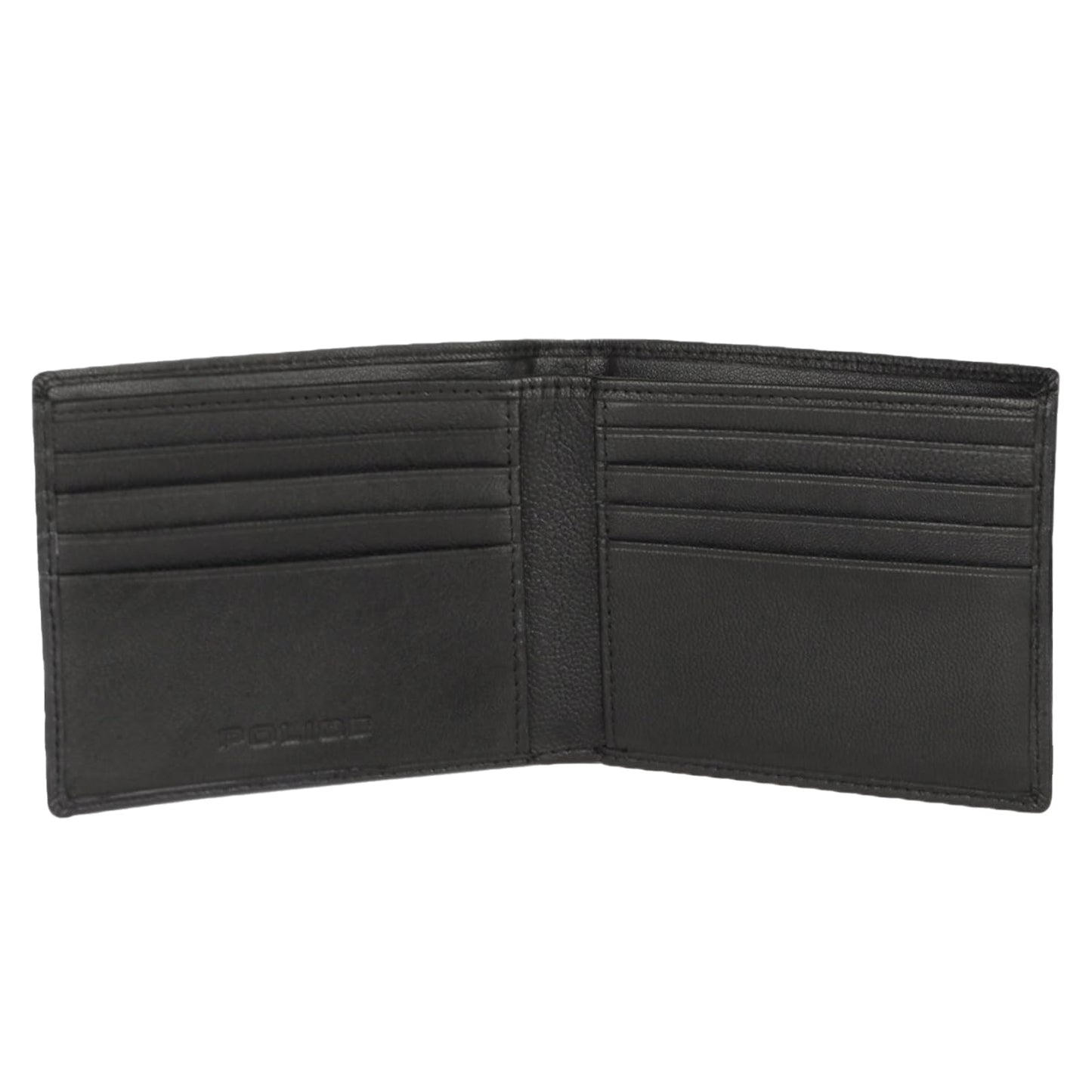Police Men’s Genuine Leather Bi-Fold Wallet I Coin Pocket & Card Slots I Navy / Black_(B09NM7LB4Q) (Jet Black/Jet Navy)