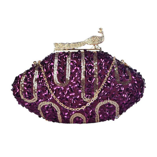 Artklim Purple Pop Sequin Clutch