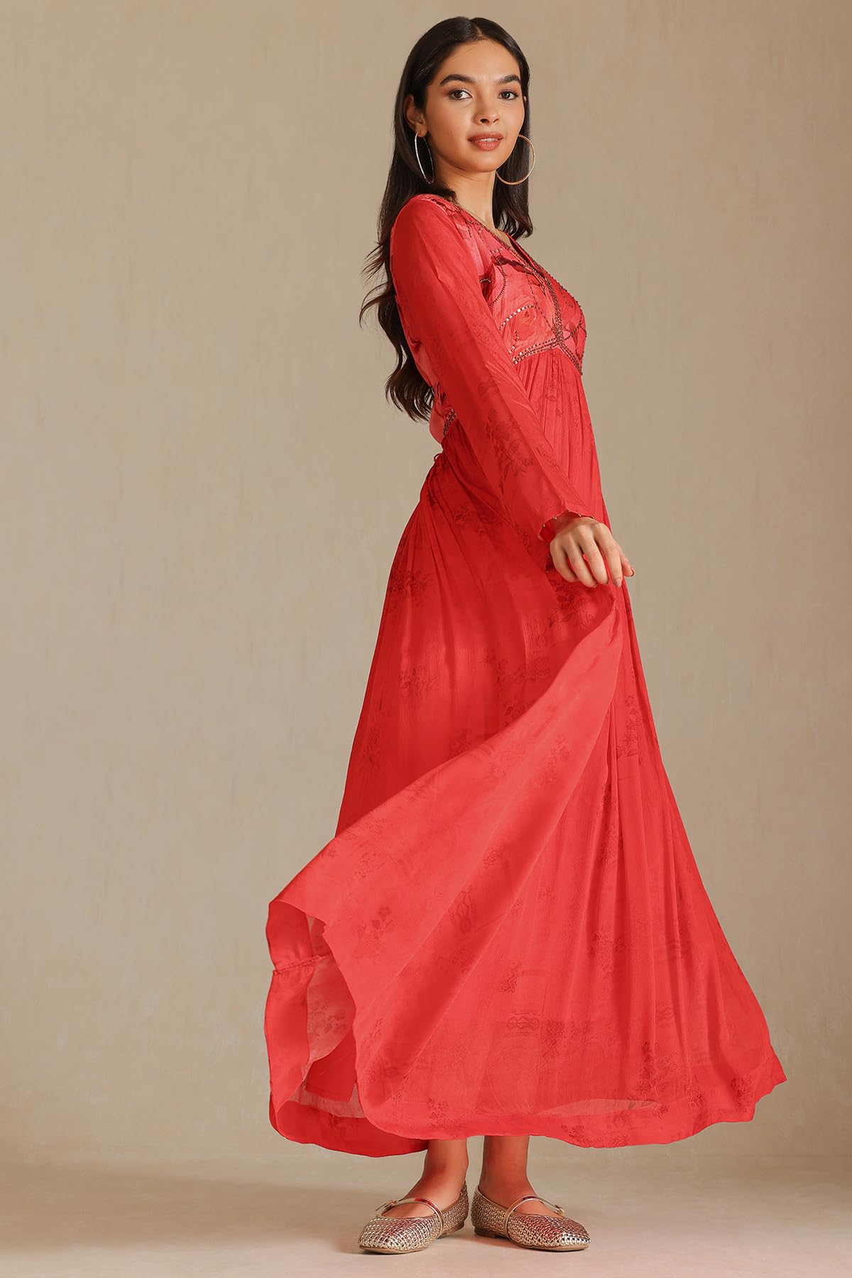 Soch Women's Chinon Maxi Dress