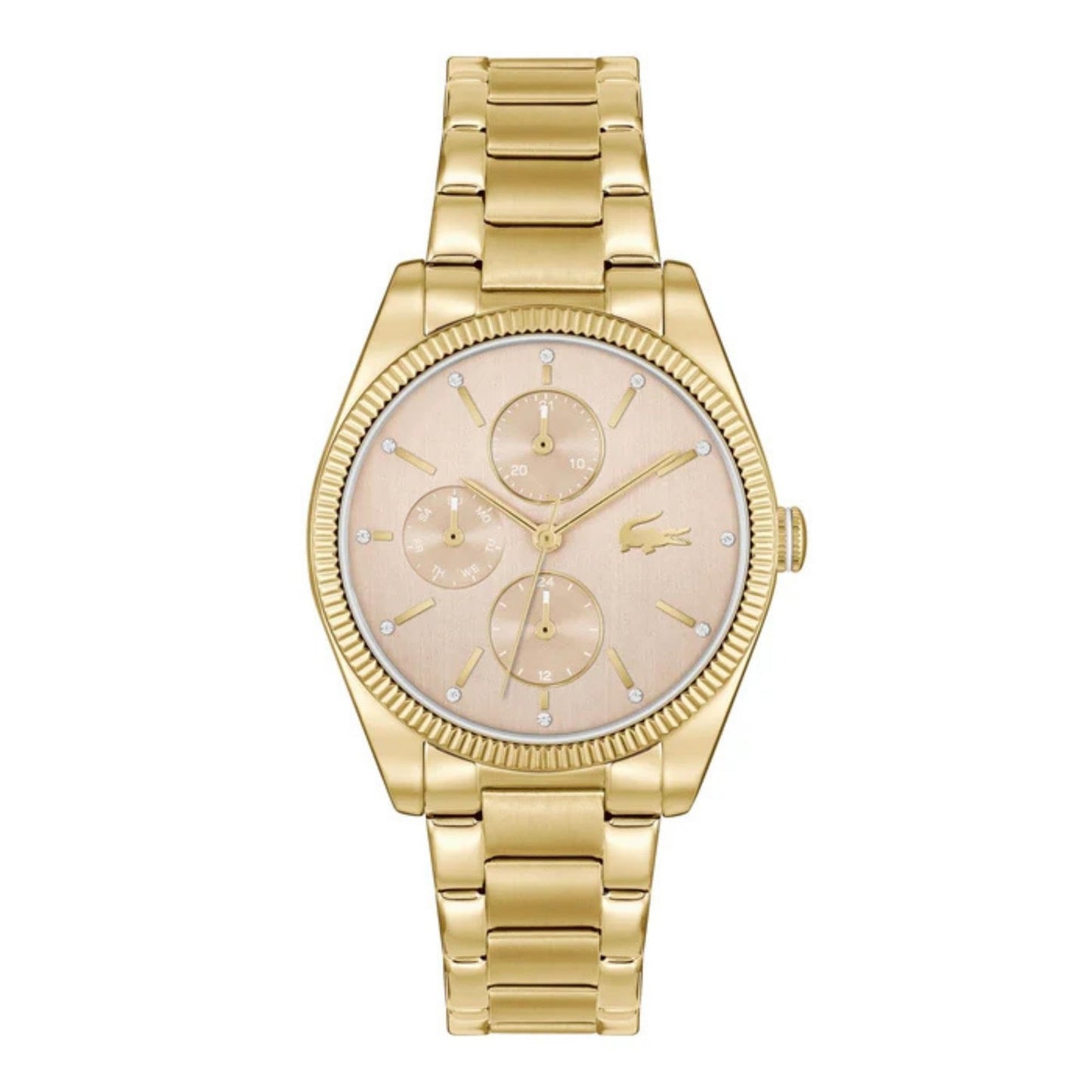 Lacoste Orsay Qtz Multifunction Caramel Round Dial Women's Watch|Stainless Steel Material|Multi Color Band - 2001363
