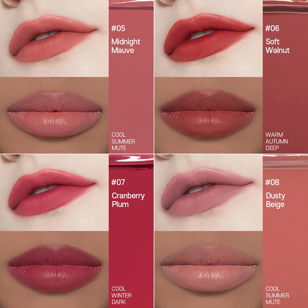 ETUDE Fixing Tint| Long Lasting Liquid Lipstick |Waterproof, Smudgeproof, Lightweight Matte Finish Lip Stain|Korean Makeup| Full Coverage| Shade 05 Midnight Mauve-4g