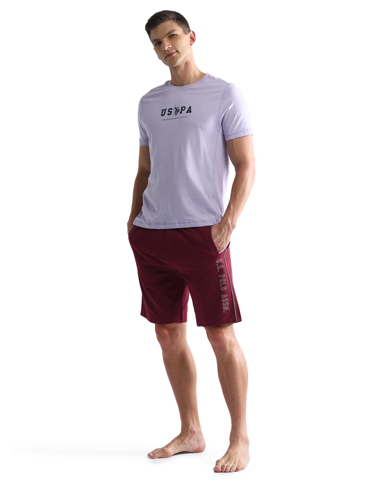 U.S. POLO ASSN. Men's Hybrid Shorts (OES05-PL_Maroon