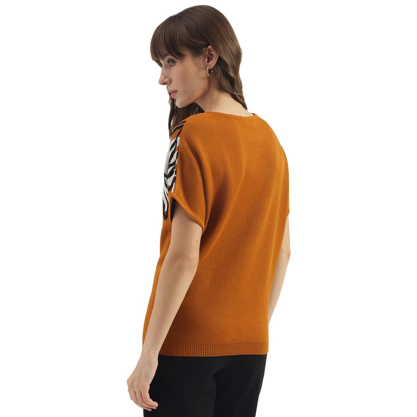 United Colors of Benetton Women's Cotton Round Neck Sweater (25A1099W3M54I902_Beige