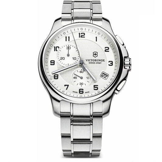 Victorinox Officer's 42 mm Silver Dial Men Watch - 241554