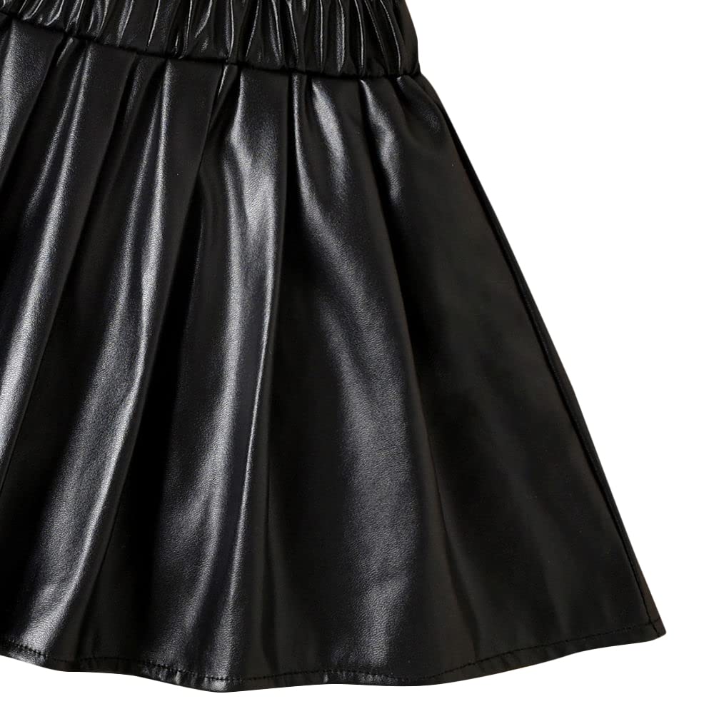 Hopscotch Girls Animal Print BlouseSkirt Set In Black Color for Ages 7-8 Years