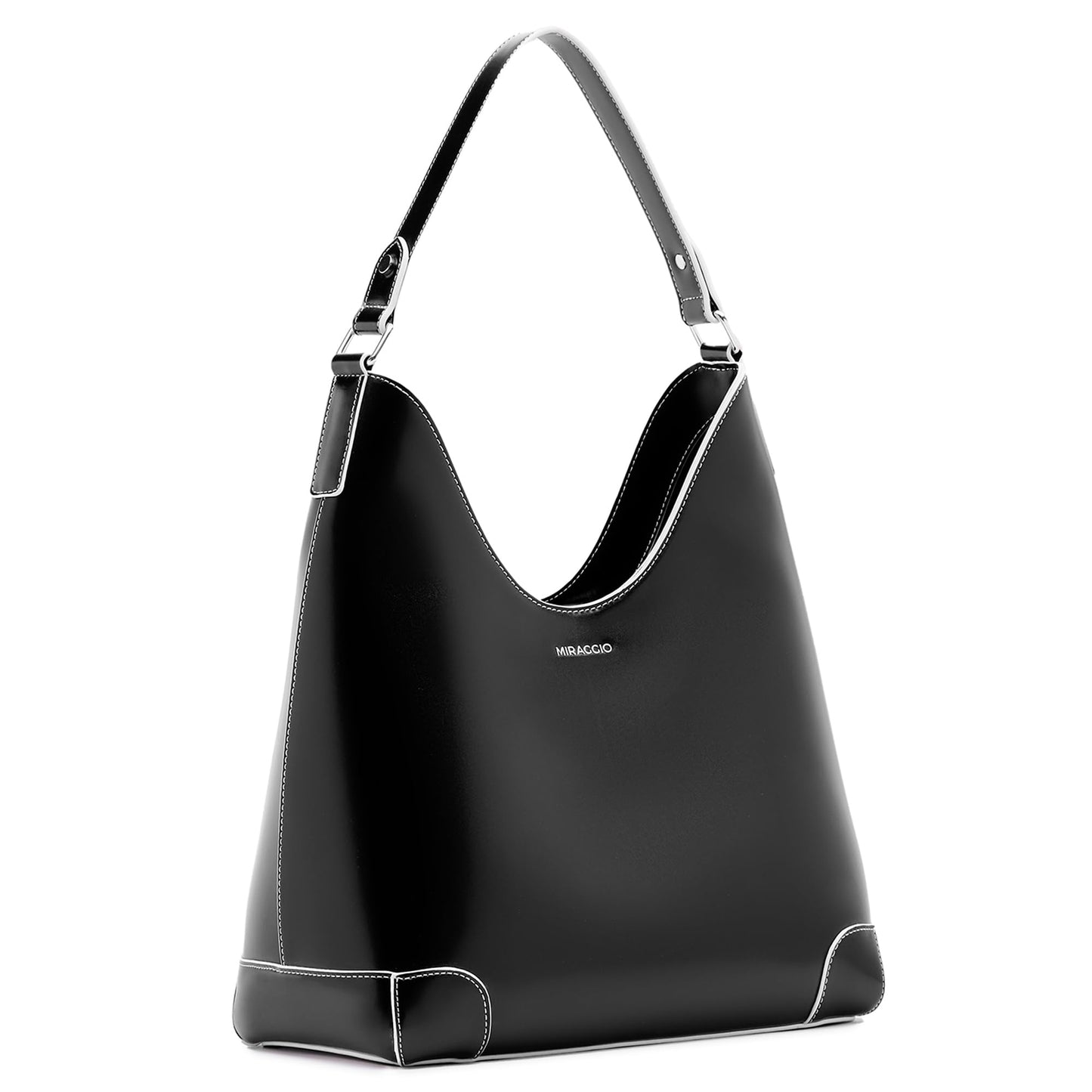 Miraggio Gloria Hobo Bag (Black)