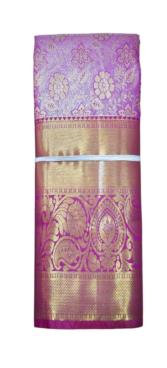 SREE KUMARAN Women's Kanchipuram Silk Pure Pattu Sarees With Blouse (VSK163-1)