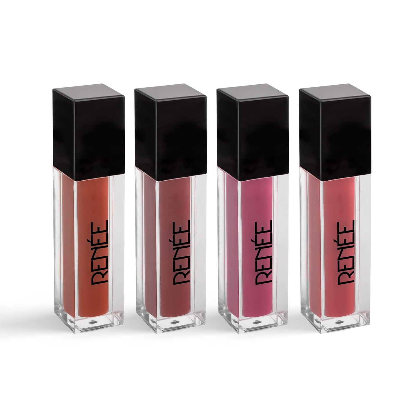 RENEE Stay With Me Mini Matte Lip Color Nutty Nudes 2ml Each| Long Lasting, Light Weight & Non Transfer Formula| Water & Smudge Proof
