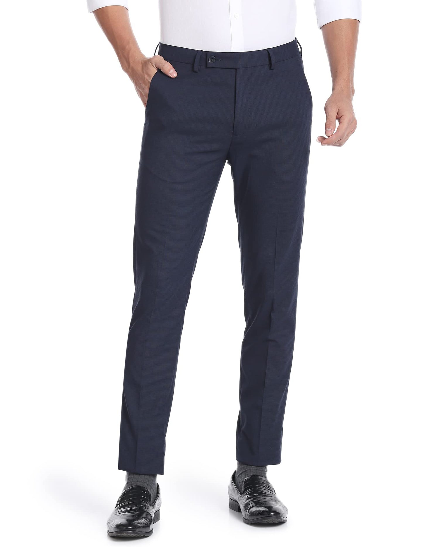 Arrow Men's Slim Pants (ARAFTR2067_Navy