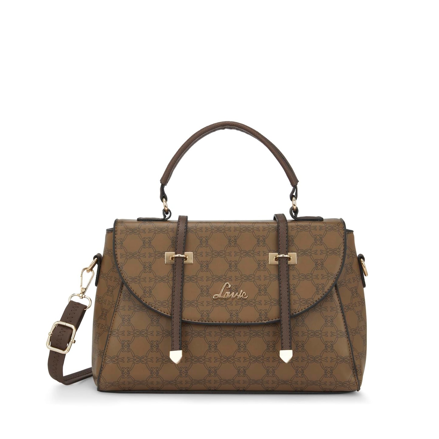 Lavie Women's Mono Beech Flap Satchel Bag for Women | Satchel Handbag for Work | Ladies purse | Stylish Shoulder Bag | Gift for Women