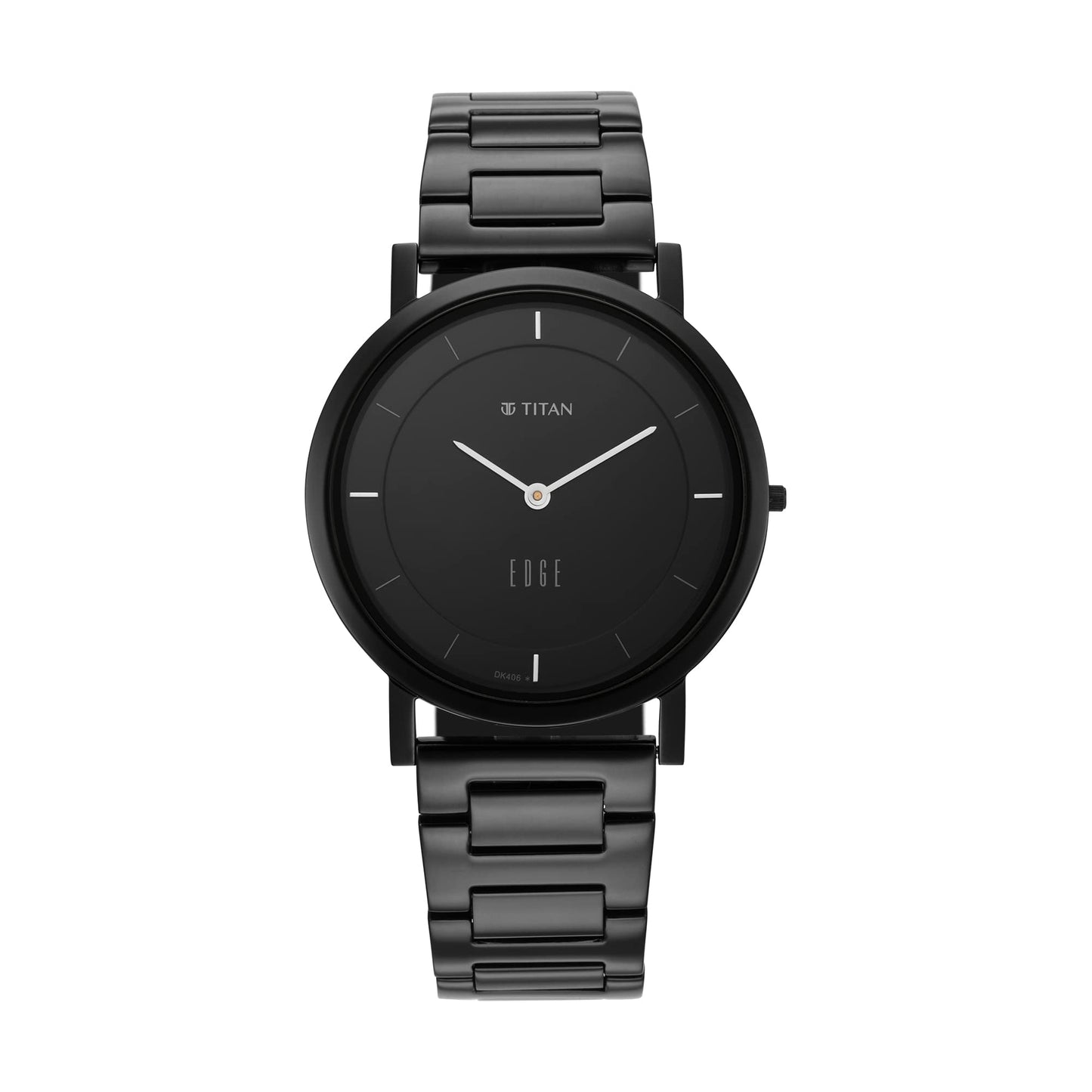 EDGE Titan Quartz Analog Black Dial Black Stainless Steel Strap Watch for Men - NT1595NM01