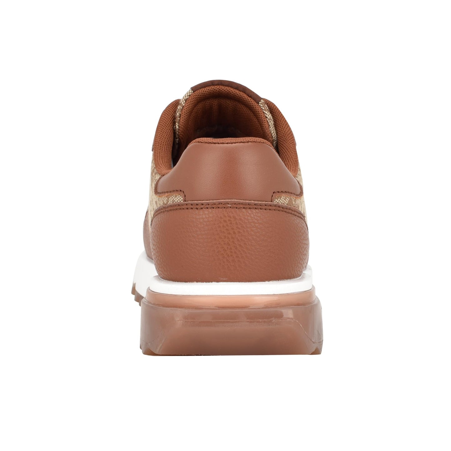 GUESS womens MelanySneaker, Medium Brown Logo Multi, 8