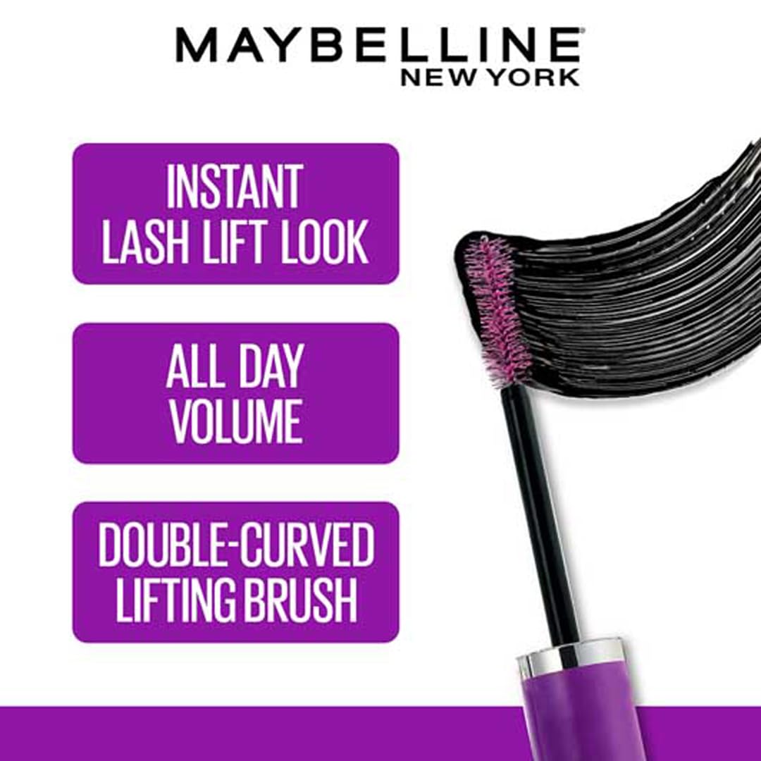 Maybelline New York Mascara, No Clumps, Transfer-proof, Volumizing, Falsies Lash Lift, Black, 8.6 ml