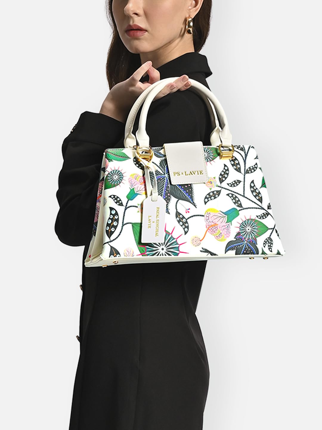 Lavie X Payal Singhal Limited Edition Women's Abutilon Medium 3C Satchel | Ladies Purse Handbag