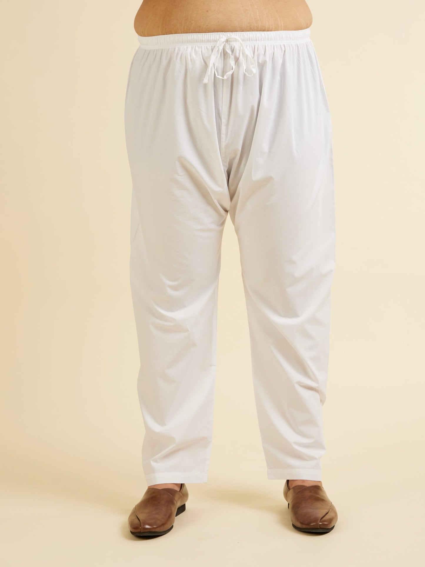 Manyavar Men's Cotton Solid Kurta Churidar Set (Mustard,04XL)