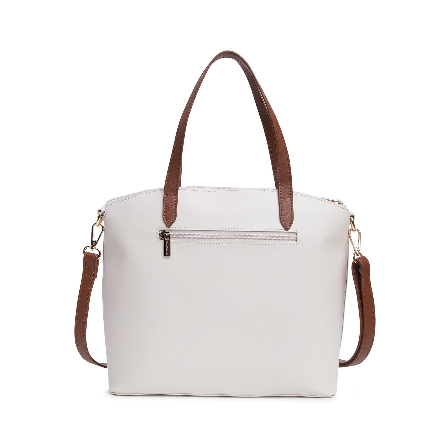 Fastrack Modern Satchel Bag for Women | Chic, Stylish Bag for Girls, Ladies, Women | Spacious Bag with Internal Organisers Made of Faux Leather (White)