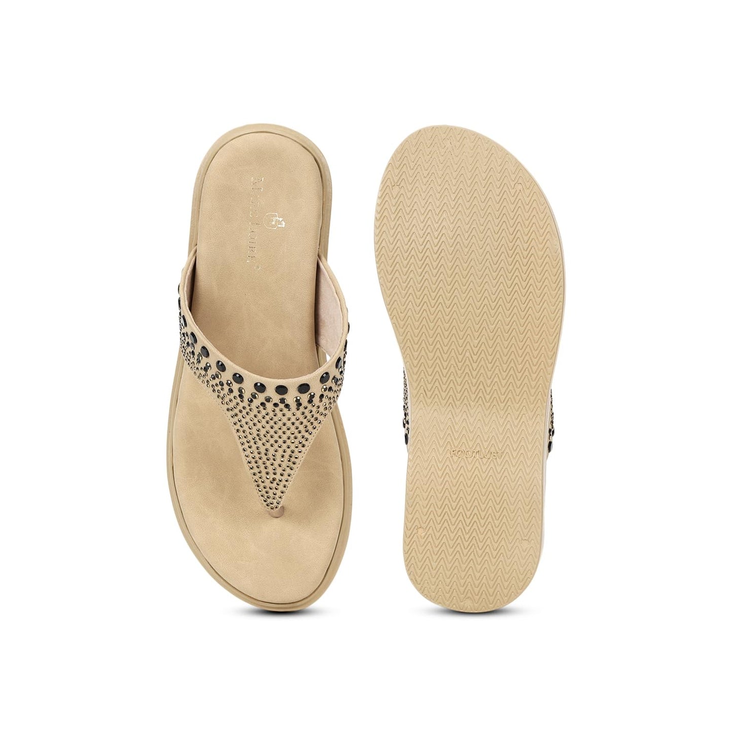 Marc Loire Women's Smart Casual Embellished Wedge Heels Sandals (Beige, UK Footwear Size System, Adult, Women, Numeric, Medium, 8)