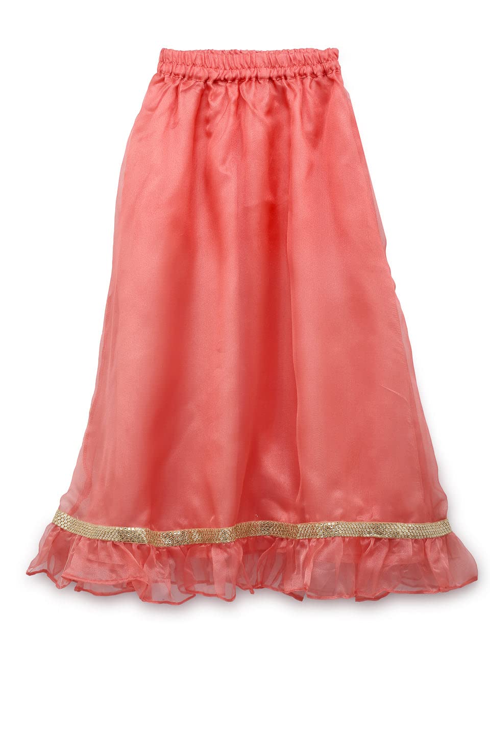 studio rasa Kids Girls Organza Embellished Ruffle Skirt for Wedding Festive Party