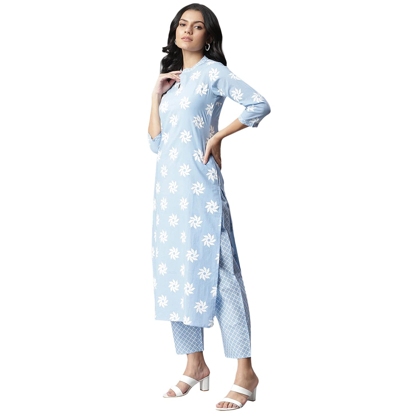 Stylum Women Cotton Kurta Pant with Dupatta Set