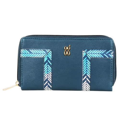 Baggit Women Blue Wallet Medium Size | Ladies Stylish Purse Bag | Credit Card Money Holder