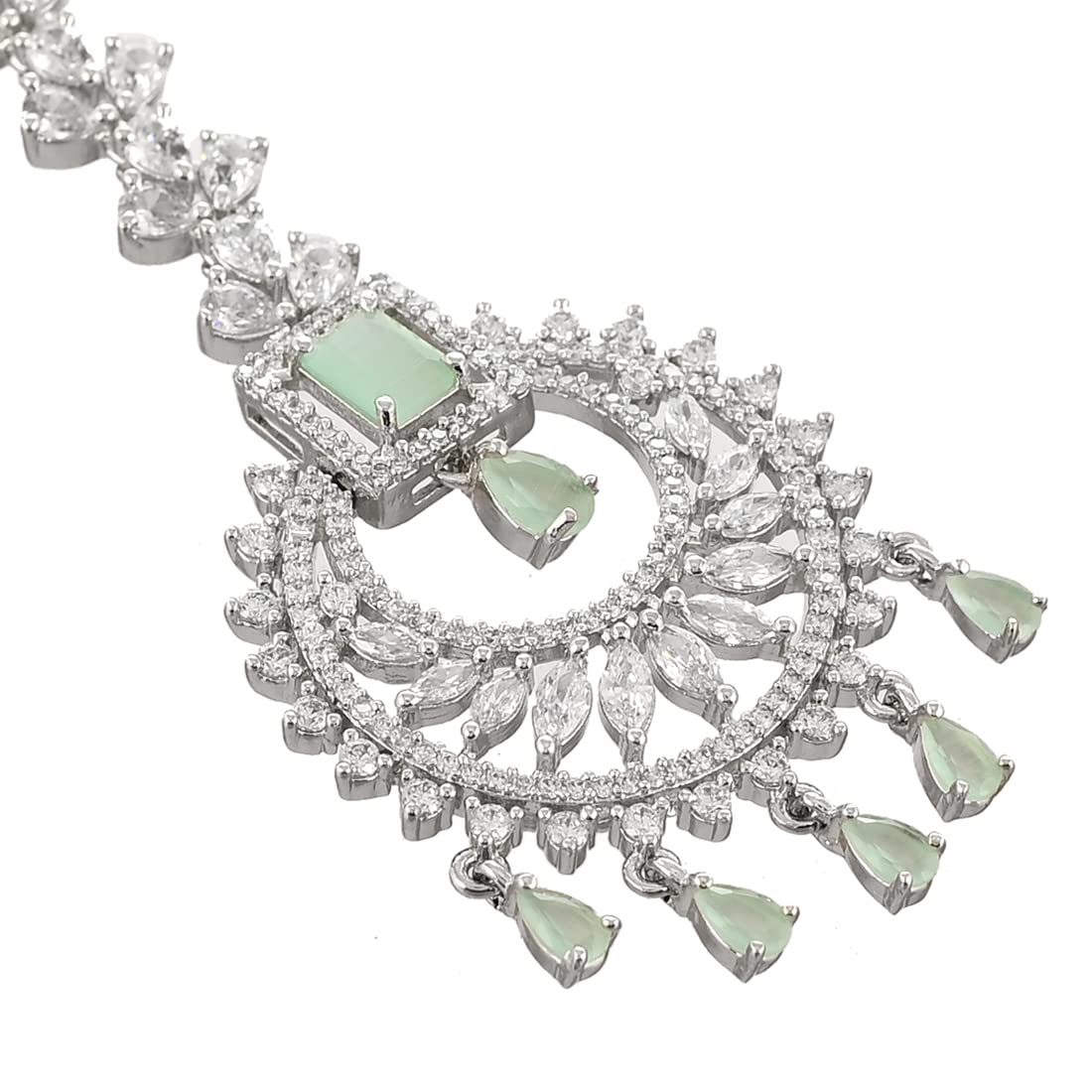 VOYLLA CZ Elegance Emerald Cut CZ Maang Tika