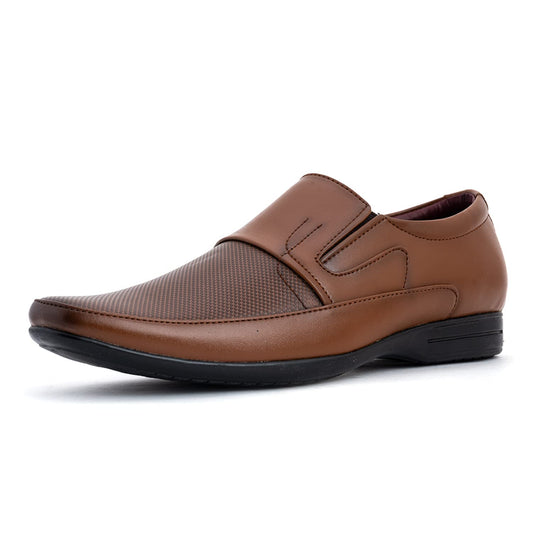 Khadim's Synthetic Leather PVC Sole Embossing Tan Office Wear Formal Shoe for Men Size 10