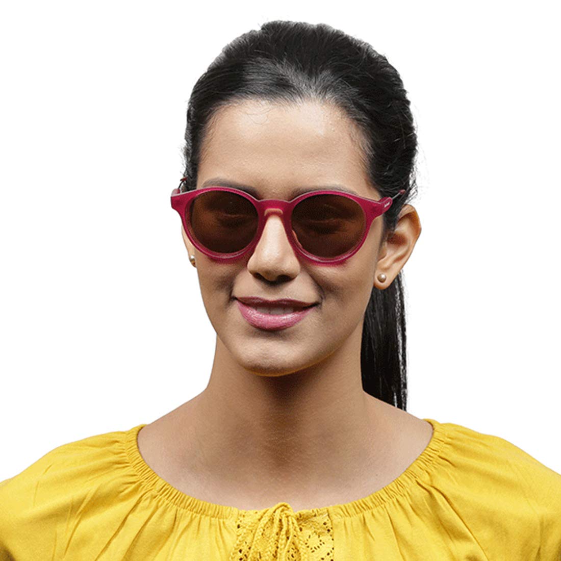 Fastrack Pink Round 100% UV protected Sunglasses for Women