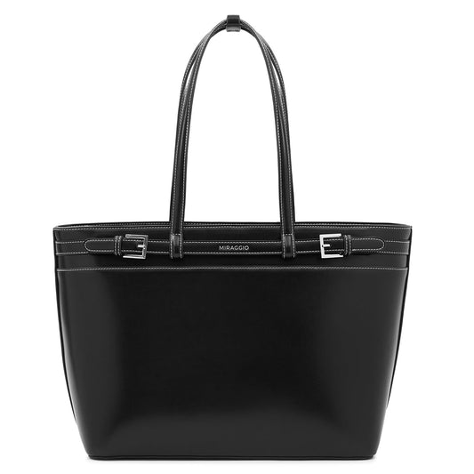 Miraggio Seoul Tote Bag For Women Office Use | Tote Bags For Women Stylish Main Compartment Can Fits Upto 15 Inches Laptop | Structured Shoulder Tote Bag