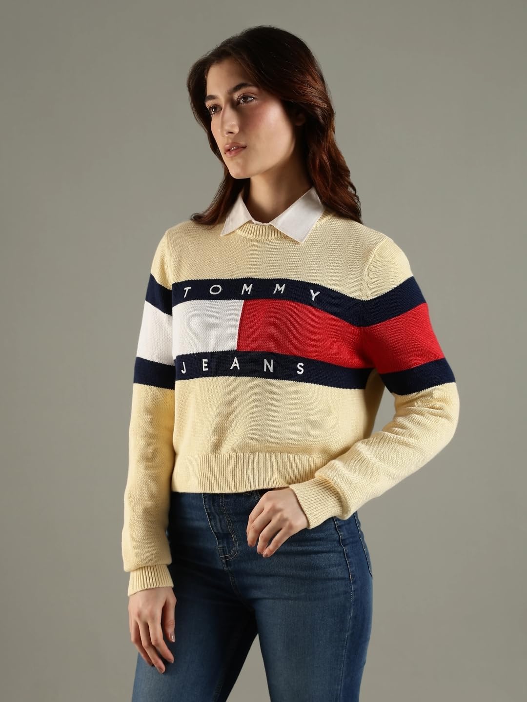 Tommy Hilfiger Relaxed Fit Cotton Crew Neck Sweater