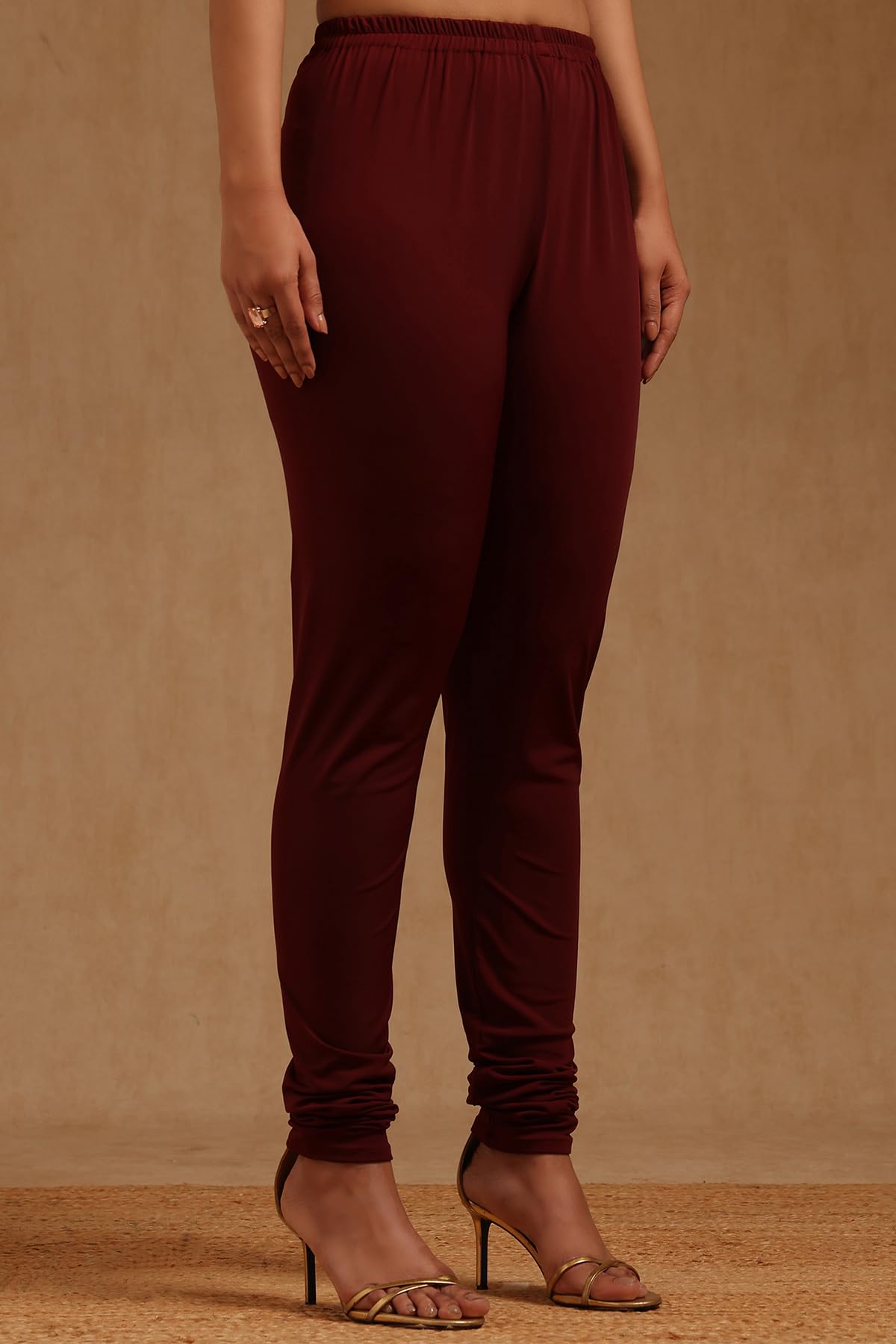 Soch Womens Maroon Georgette Solid Suit Set