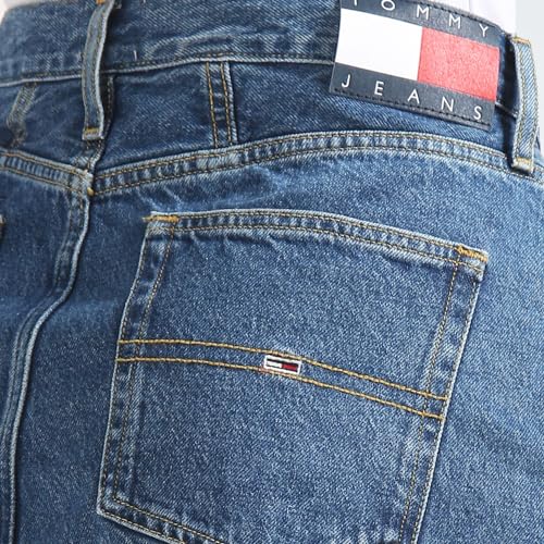Tommy Hilfiger Cotton Blue Solid Women Denim Mini Skirt (XL)