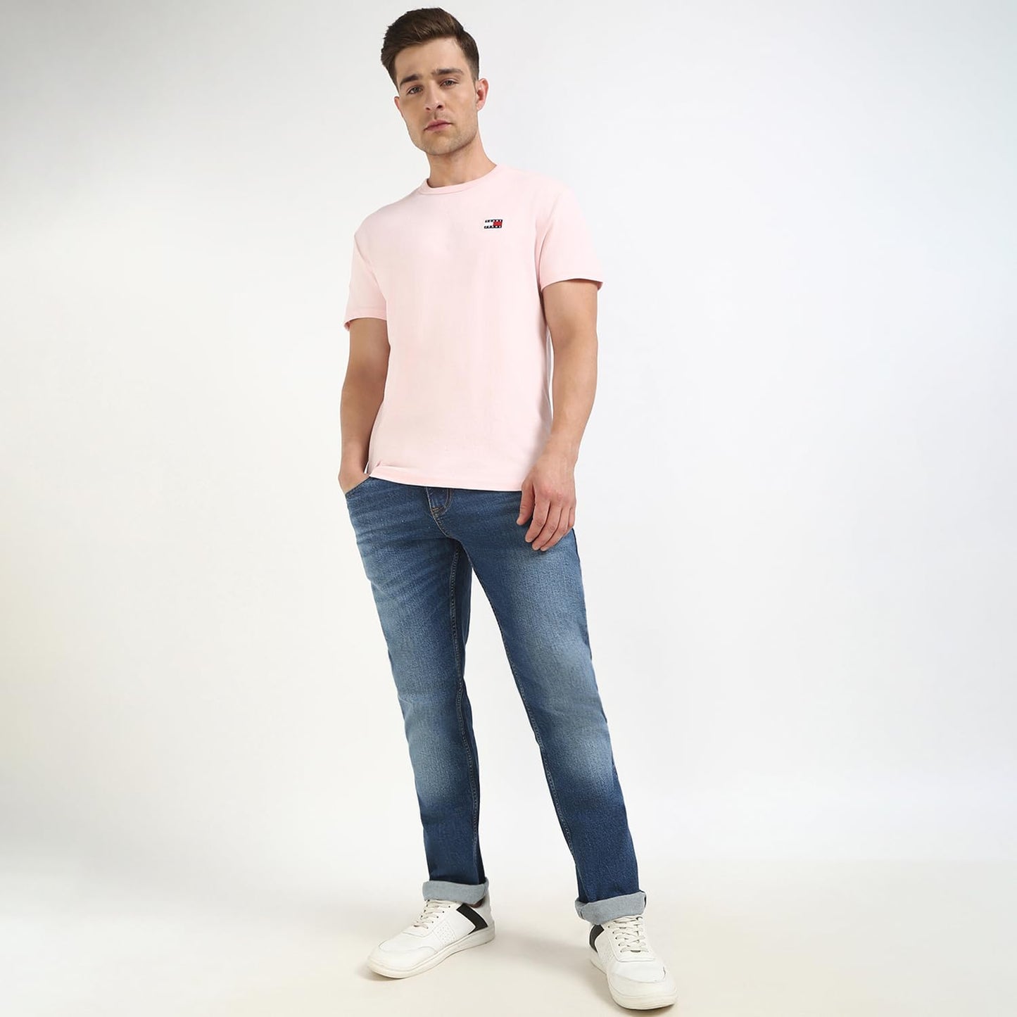 Tommy Hilfiger Mens Pink Color Tshirt (XS)