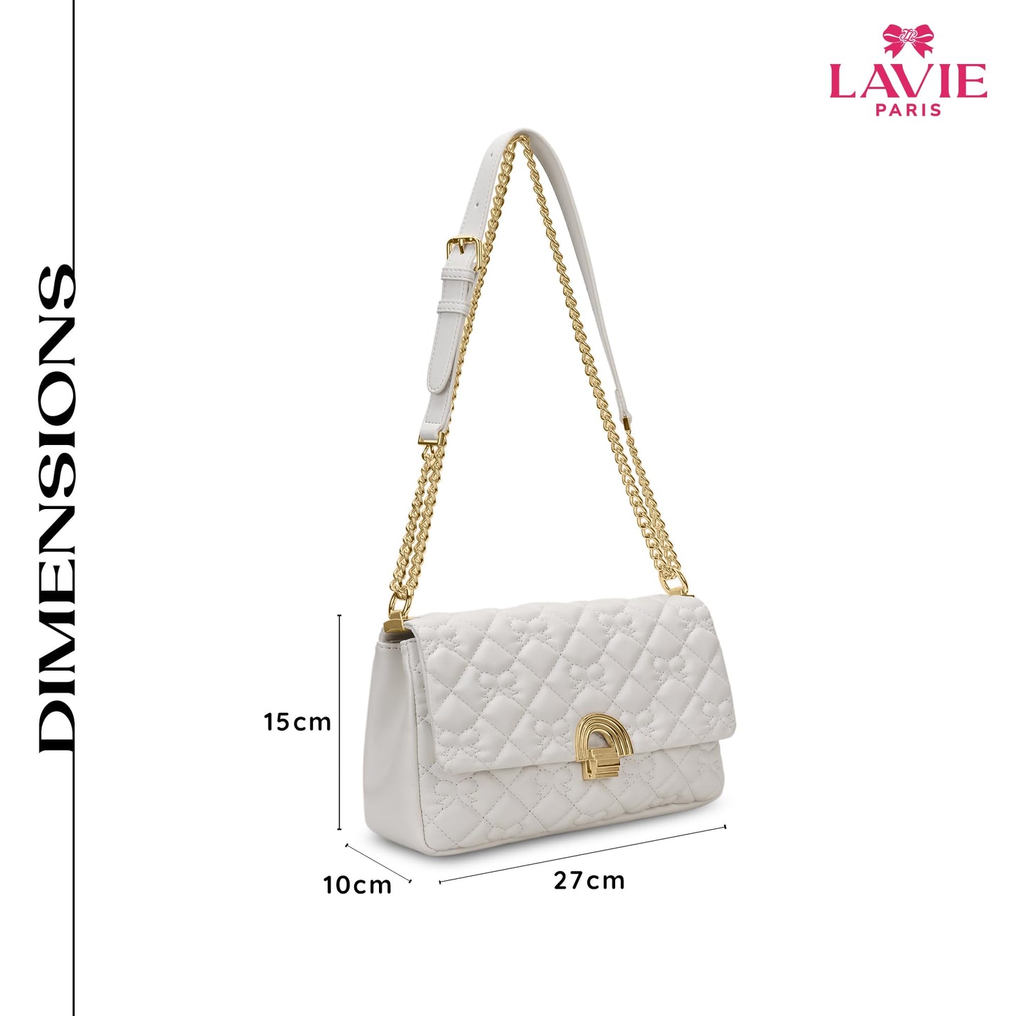 LAVIE PARIS Women's Quincy Medium Flap Crossbody Sling Bag | Ladies Purse Handbag | Gift for Women