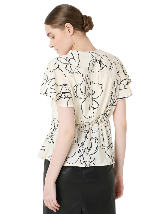 VERO MODA Women's Floral Relaxed Fit T-Shirt