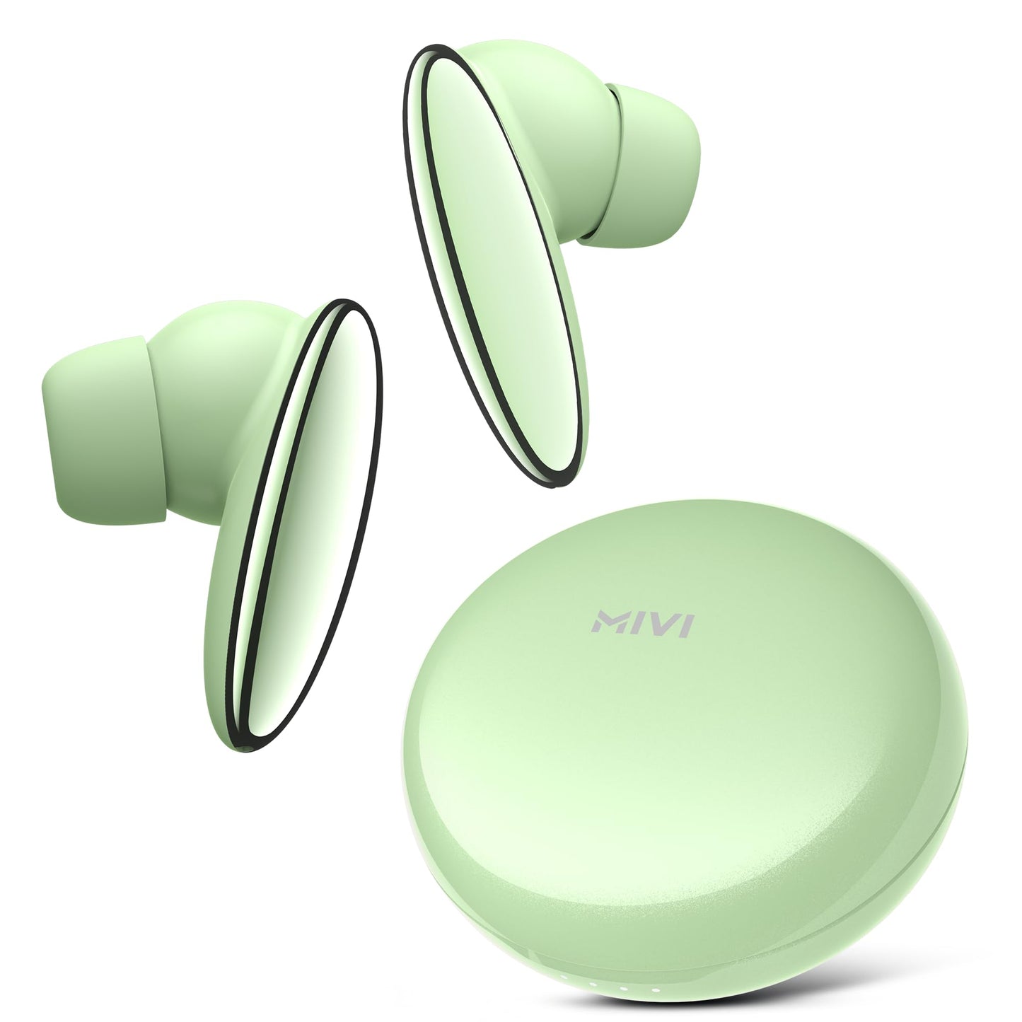 Mivi DuoPods A750 in Ear Ear Buds Wireless - 55H Playtime, USB Type-C Fast Charging, AI-ENC, Multi-Device Support, IPX4, Premium Metallic Ear Buds, Made in India