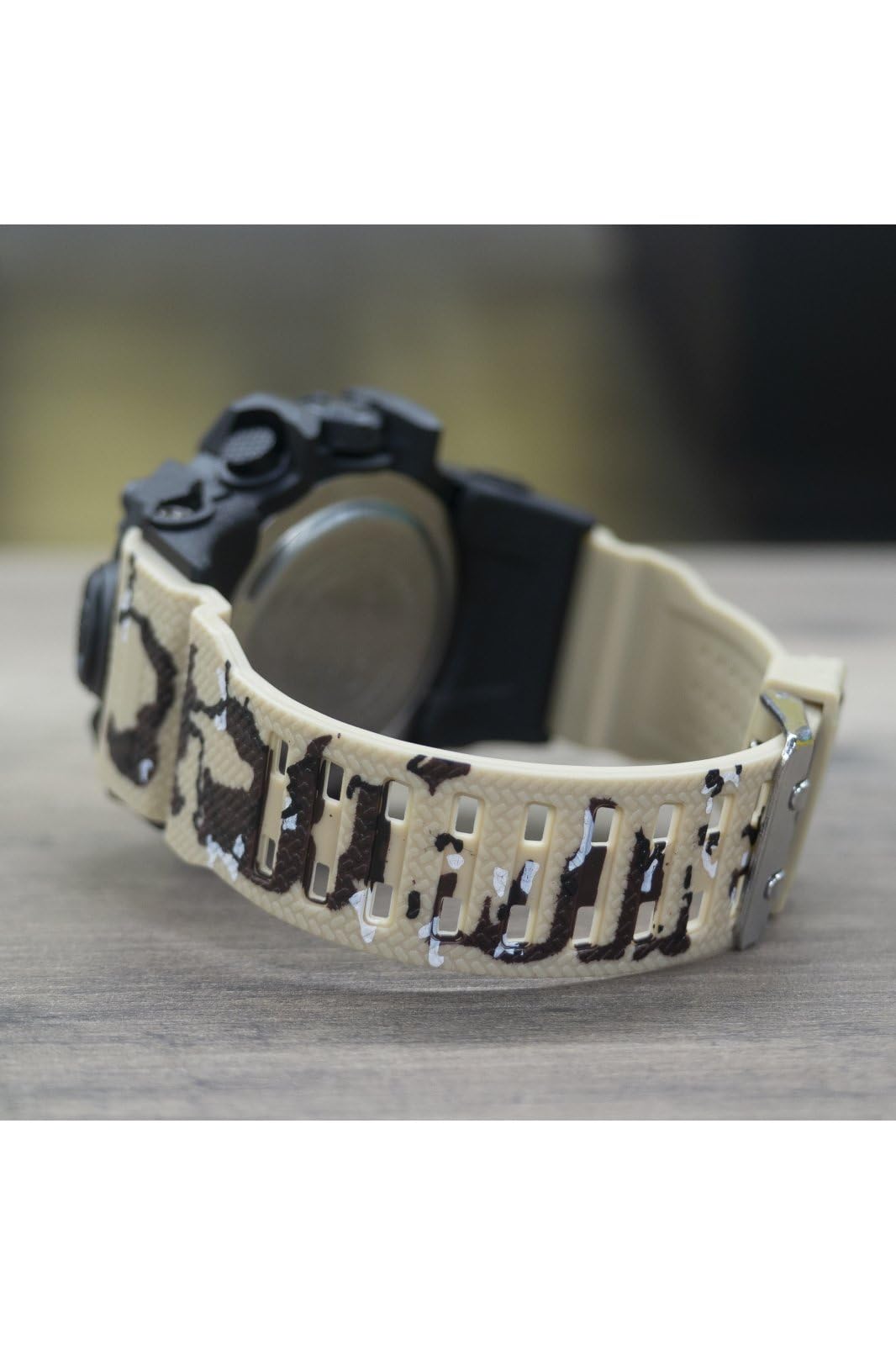 Invicta Resin Digital Essentials Unisex Grey Dial Beige Band Watch Acw435-005