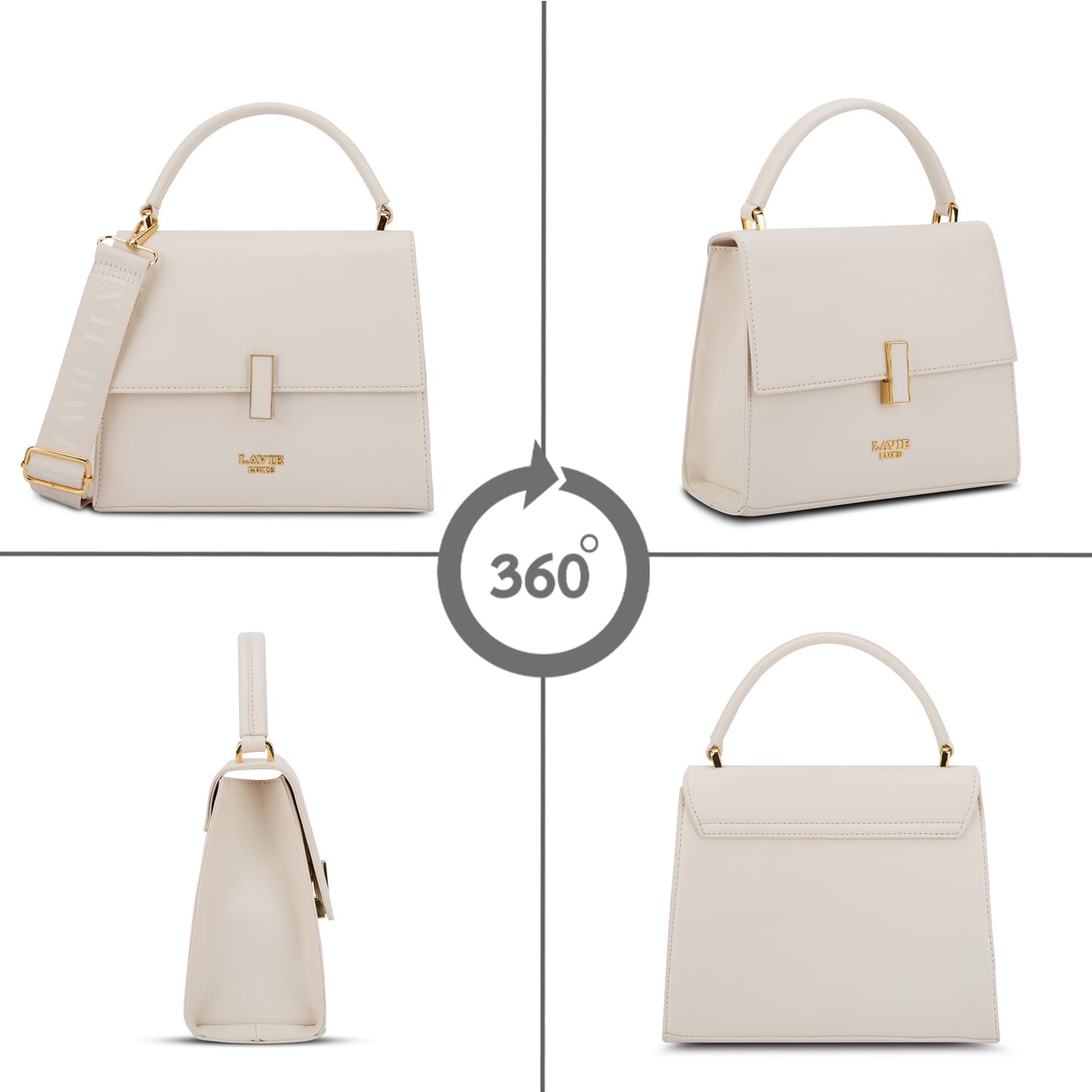 Lavie Luxe Women's Merci25 Flap Satchel Handbag for Women | Satchel Bag for Work | Ladies purse | Stylish Shoulder Bag | Gift For Women