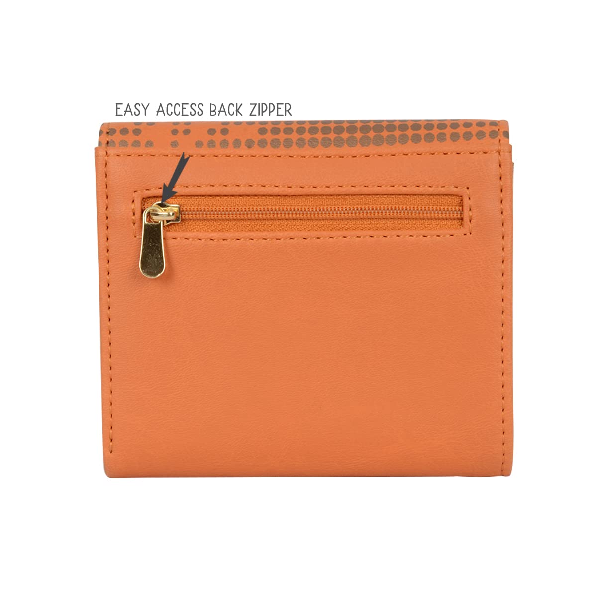 Baggit Women Orange Wallet Small Size | Ladies Stylish Purse Bag | Credit Card Money Holder